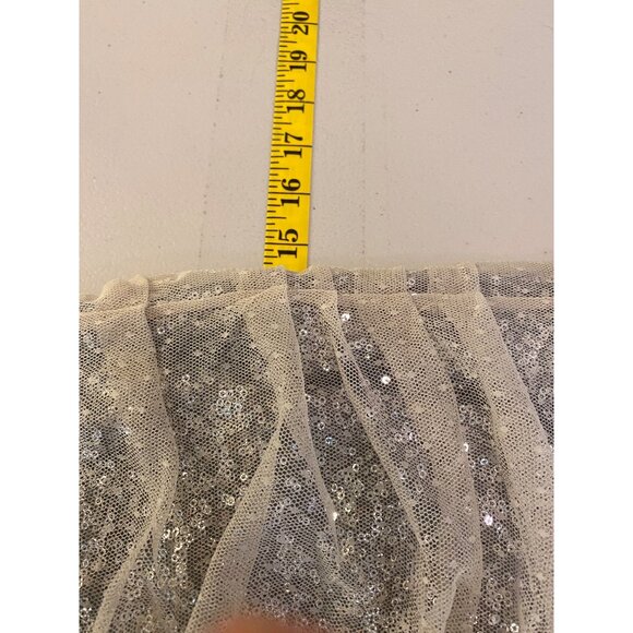 Express Gold Party Dress Sequin Layers Sleeveless Size 4 - Picture 8 of 9